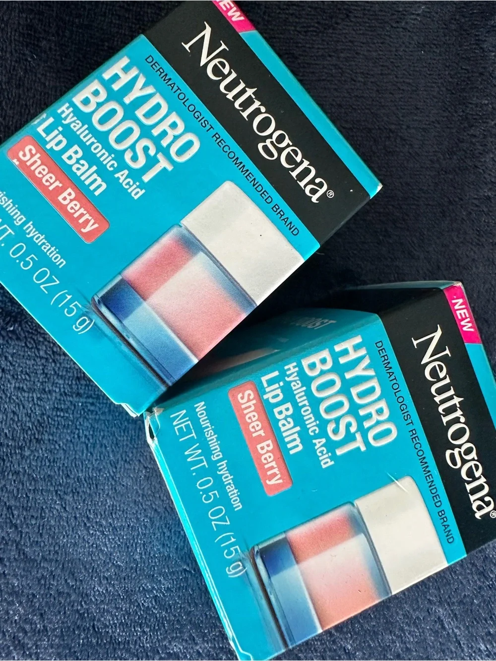 Neutrogena Hydro Boost Sheer Berry Lip Balm - Blue and Pink Packaging